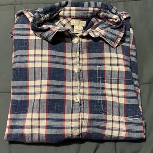 J.crew long sleeve boyfriend popover shirt